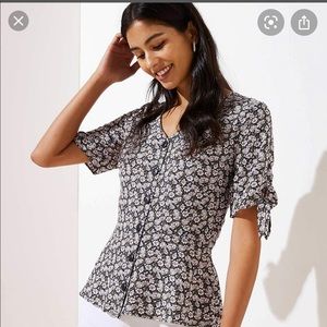 Floral peplum Blouse